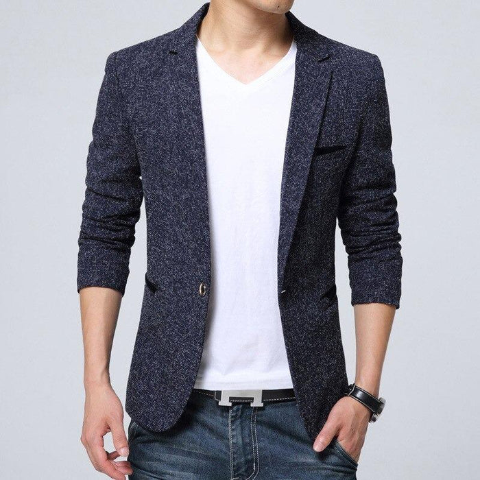 Men's Dark Blue Smart Blazer