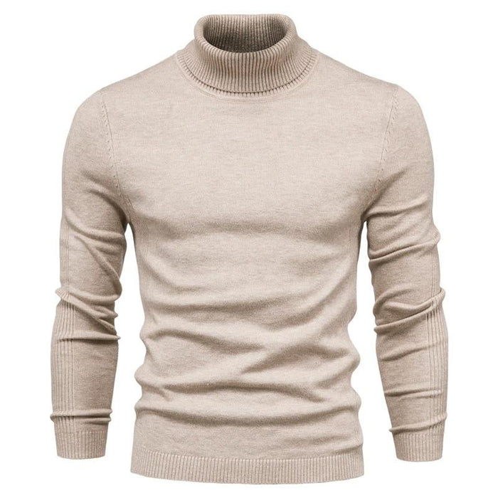 Beige Tailored Turtle Neck