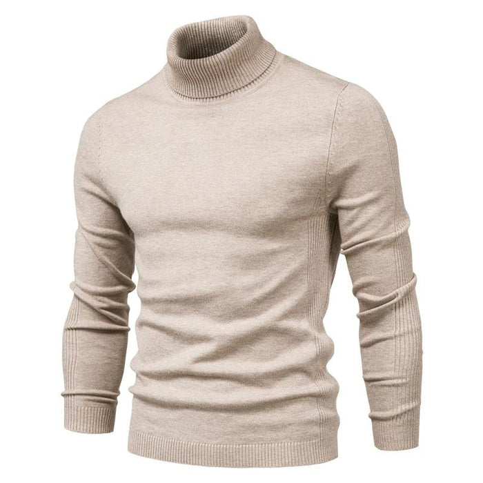 Beige Tailored Turtle Neck