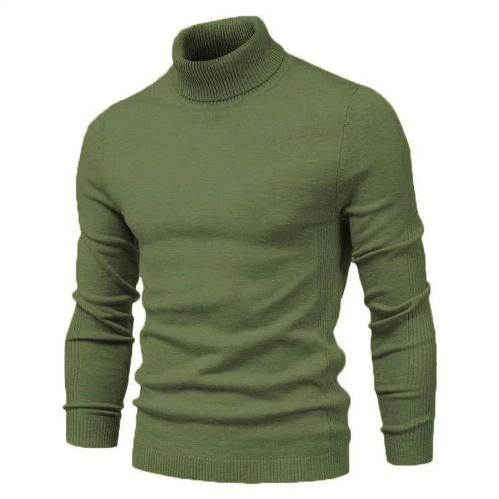 Army Green Tailored Turtle Neck