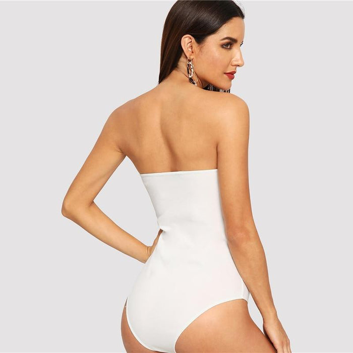 Larissa Skinny Bodysuit - White