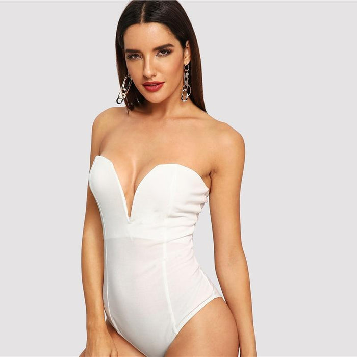 Larissa Skinny Bodysuit - White