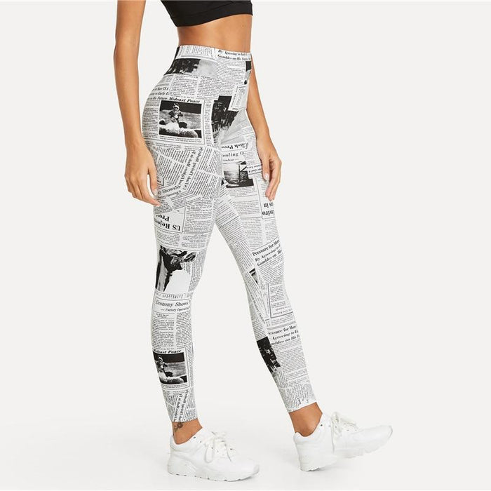 Estrella Newspaper Leggings