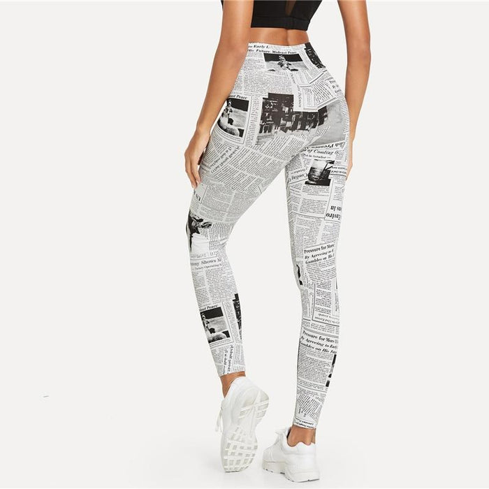 Estrella Newspaper Leggings