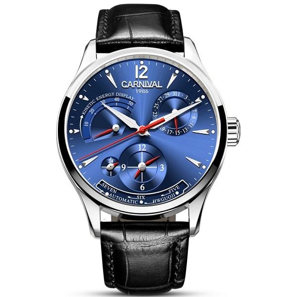 Edward Mechanical Watch - Silver Blue