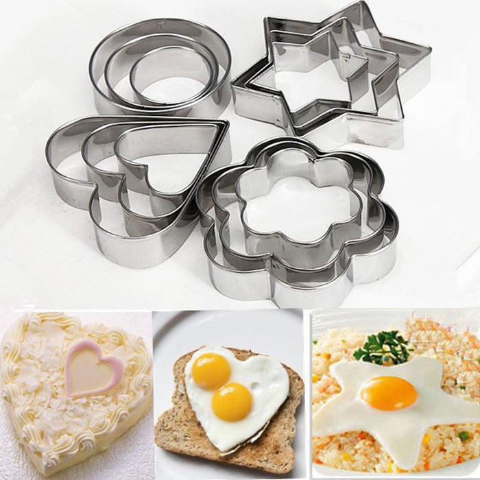 12 Piece Stainless Steel Pastry Shapers