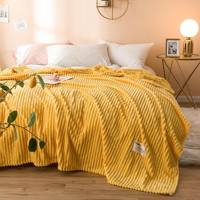 Yellow Premium Microfiber Blanket