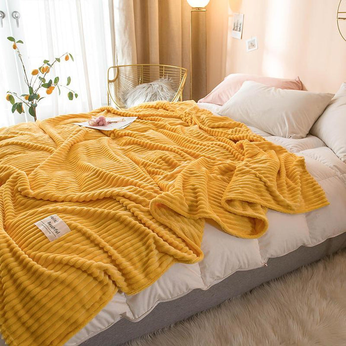 Yellow Premium Microfiber Blanket