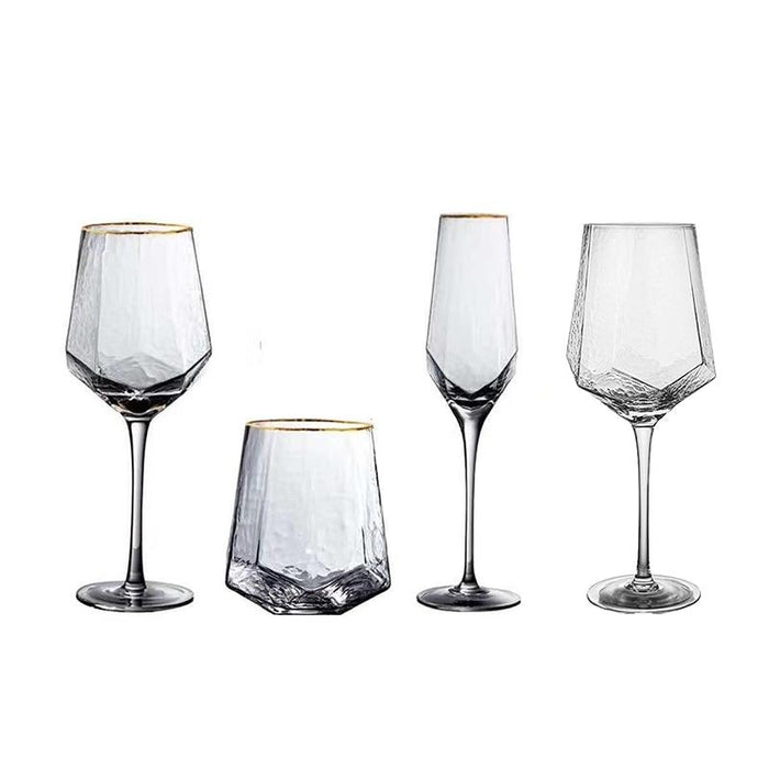 2 Piece Geometric Glass Set