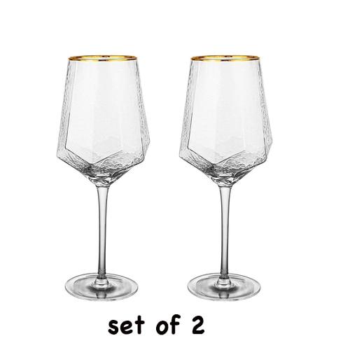 2 Piece Geometric Glass Set