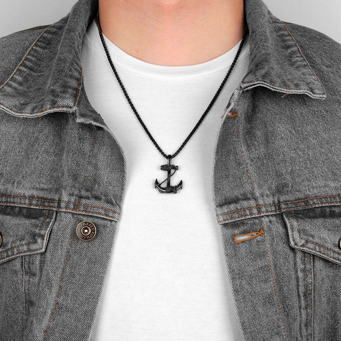 Anchors Away Necklace - Black