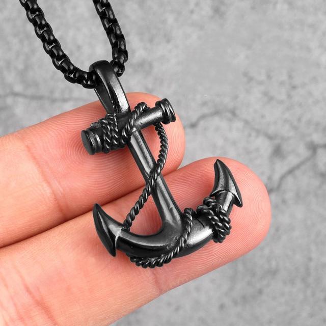 Anchors Away Necklace - Black