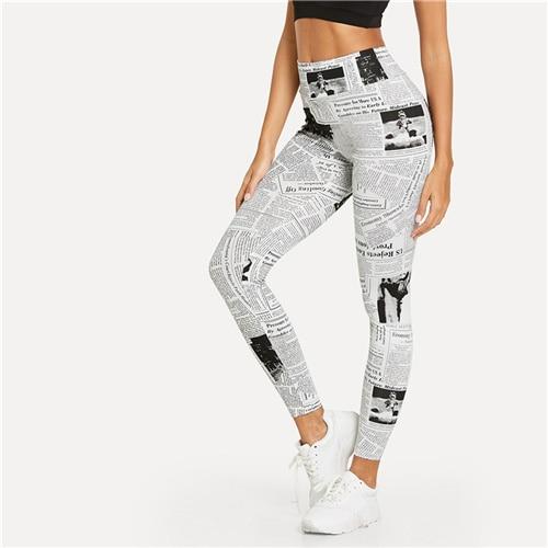 Estrella Newspaper Leggings