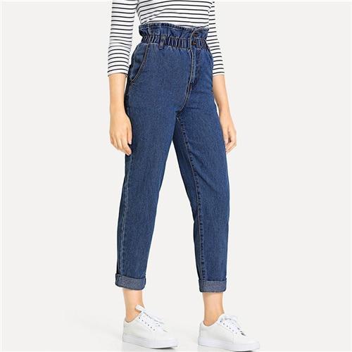 McKinley High Waist Jeans - Dark Blue