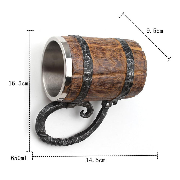 Wooden Barrel Mug