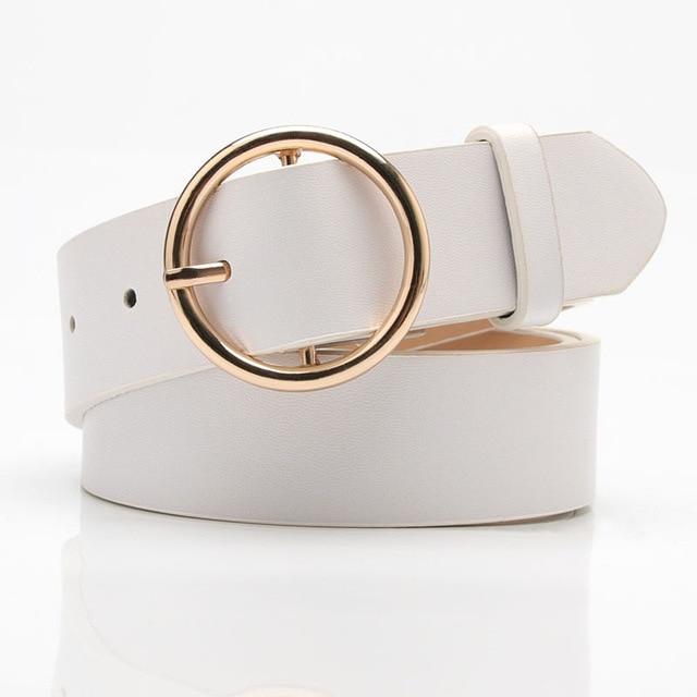 Vasi Belt Gold - White