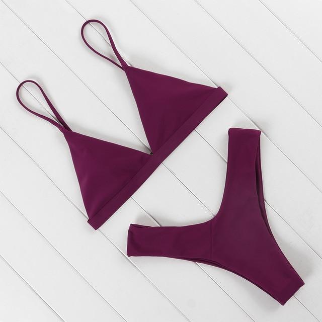 Amina Bikini Set - Dark Purple