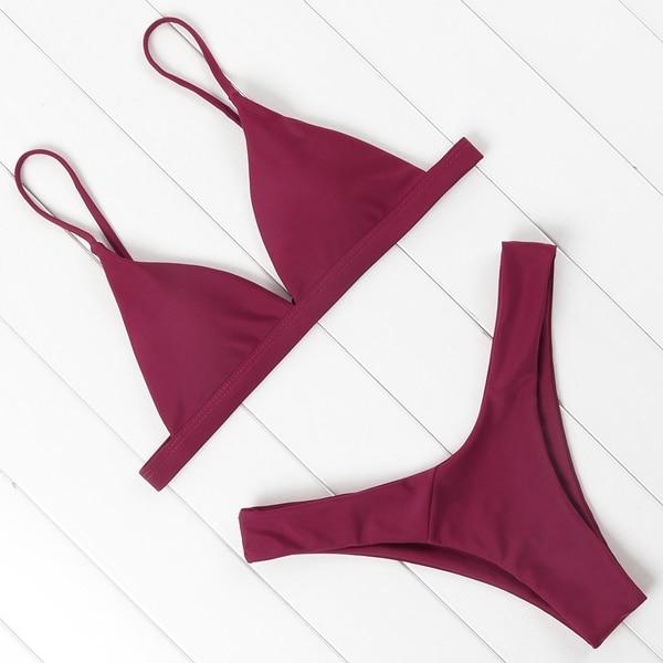 Amina Bikini Set - Maroon