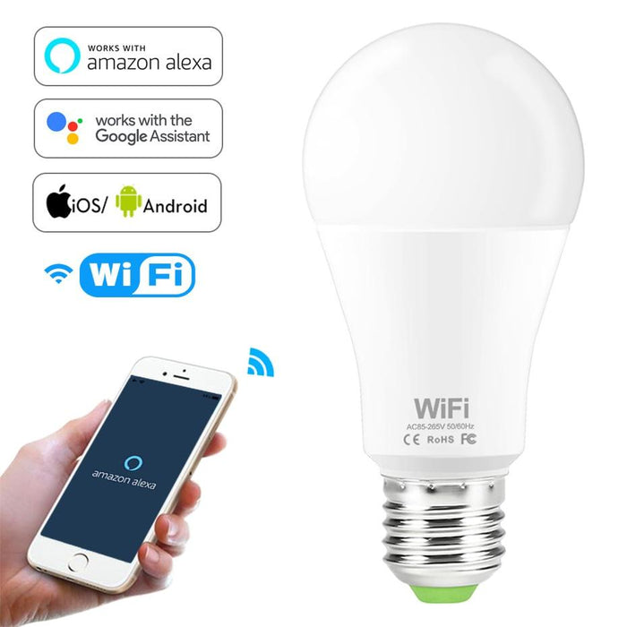 Mobile Compatible Smart LED Bulb (Compatible with iOs, Androd, Alexa, and Google Voice)