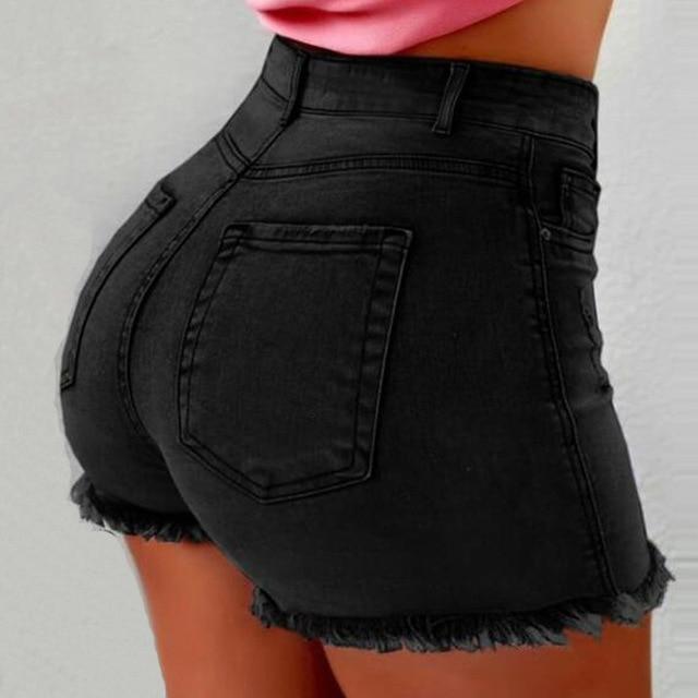 Karsyn Denim Shorts - Black