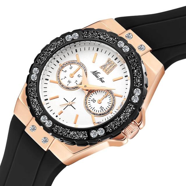 Monique Chronograph - Rose Gold White