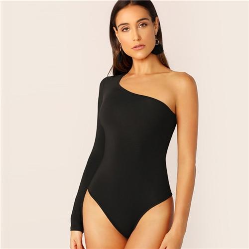 Kaia One Sleeve Bodysuit - Black