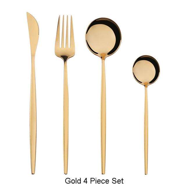 4 Piece Stainless Steel Silverware Set