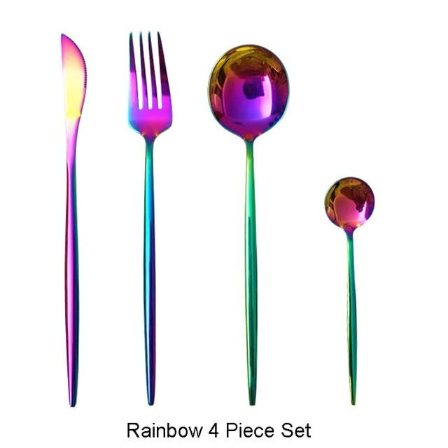 4 Piece Stainless Steel Silverware Set