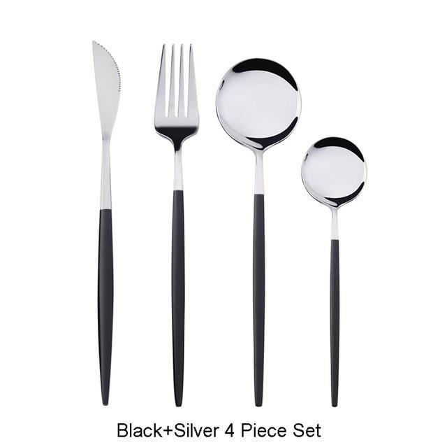 4 Piece Stainless Steel Silverware Set