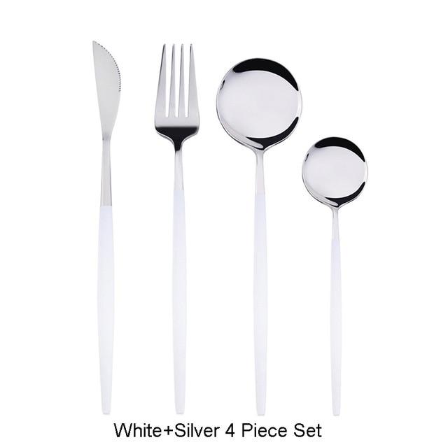 4 Piece Stainless Steel Silverware Set