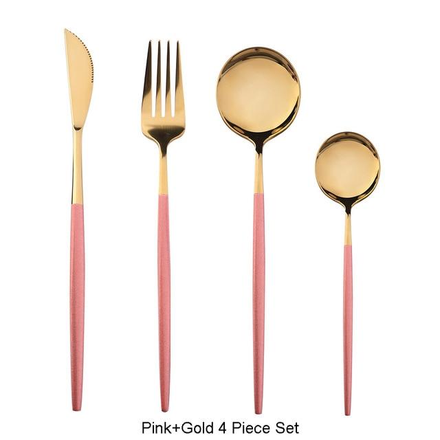 4 Piece Stainless Steel Silverware Set