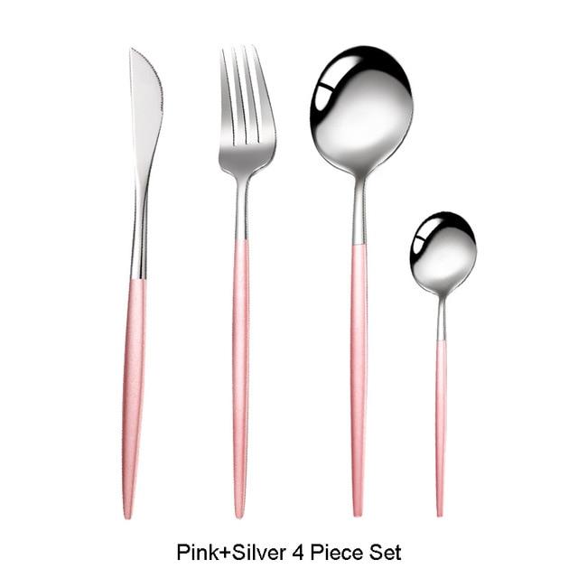 4 Piece Stainless Steel Silverware Set