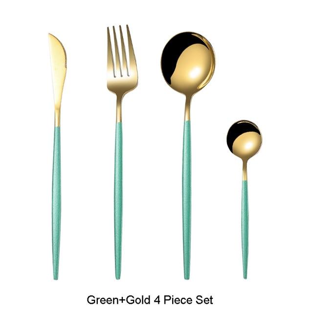 4 Piece Stainless Steel Silverware Set