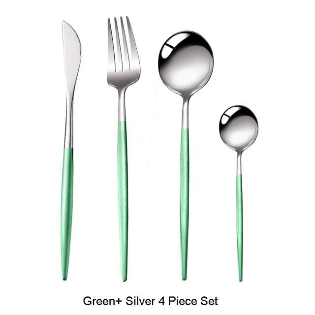 4 Piece Stainless Steel Silverware Set