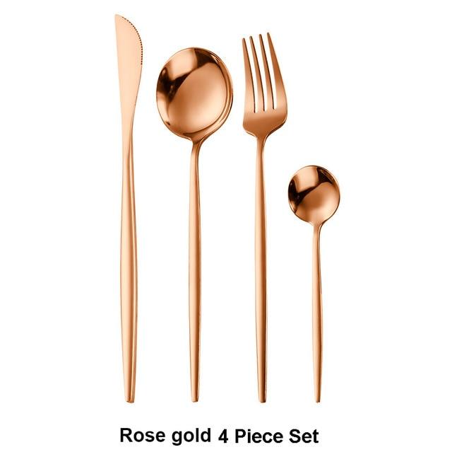 4 Piece Stainless Steel Silverware Set