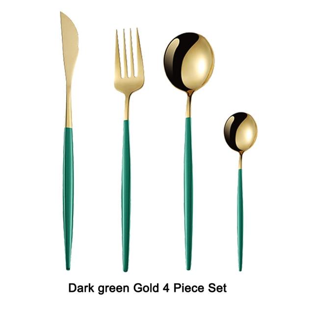 4 Piece Stainless Steel Silverware Set