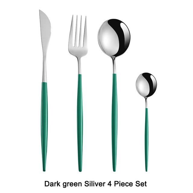 4 Piece Stainless Steel Silverware Set