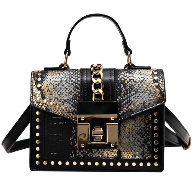 Brynlee Handbag - Black Gold