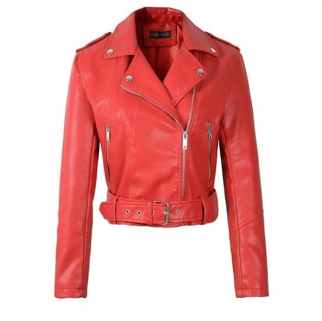 Mayhem Vegan Leather Jacket - Red