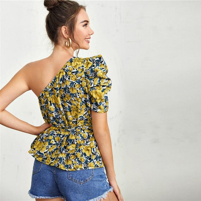 Renee Calico Blouse - Yellow