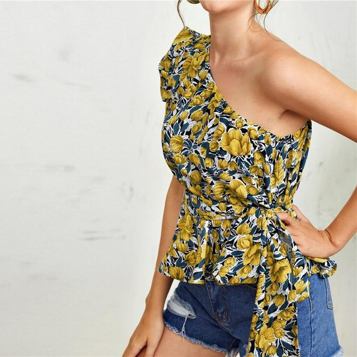 Renee Calico Blouse - Yellow