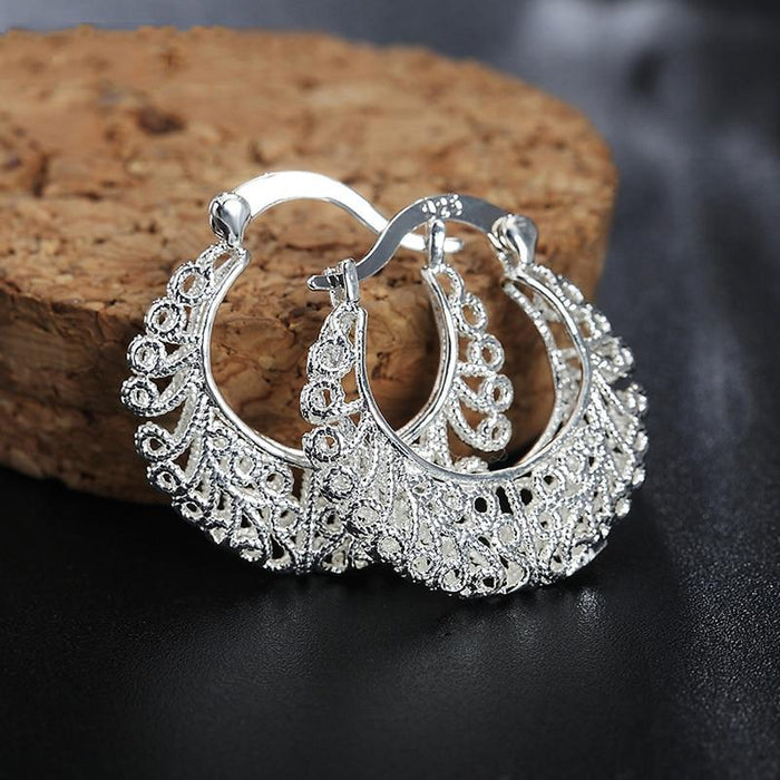 Madeline Moon Hoop Earrings