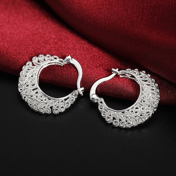 Madeline Moon Hoop Earrings