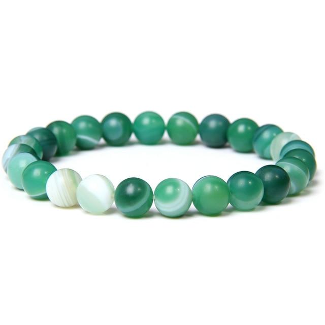 Grasslands Bracelet-green veins agate