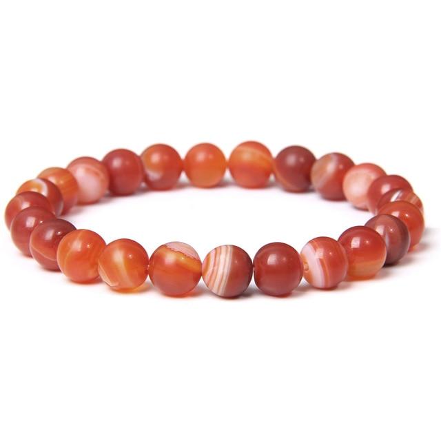 Magma Bracelet-red veins agate