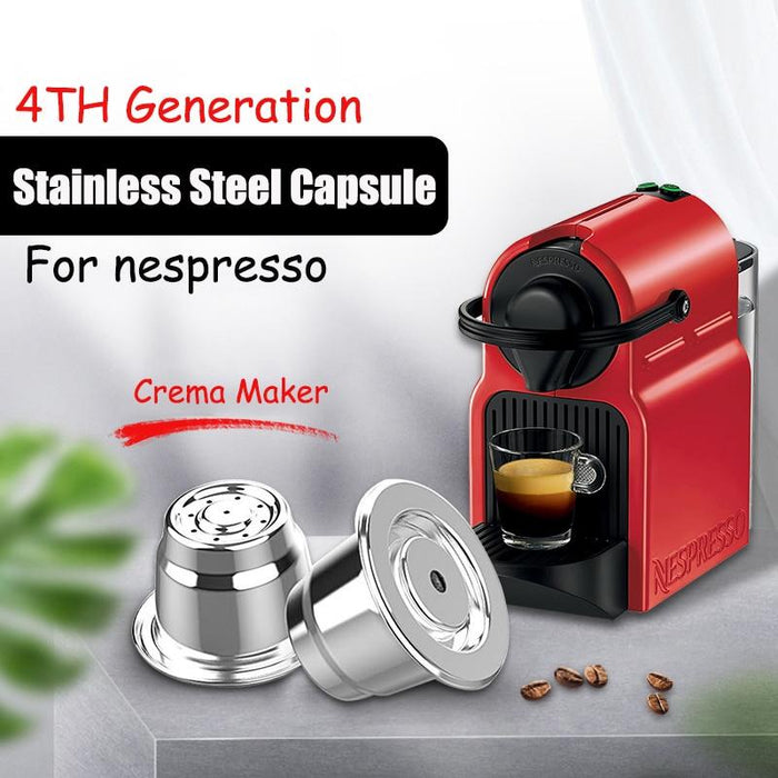 Reusable Stainless Steel Coffee Capsules (Compatible with Nespresso)