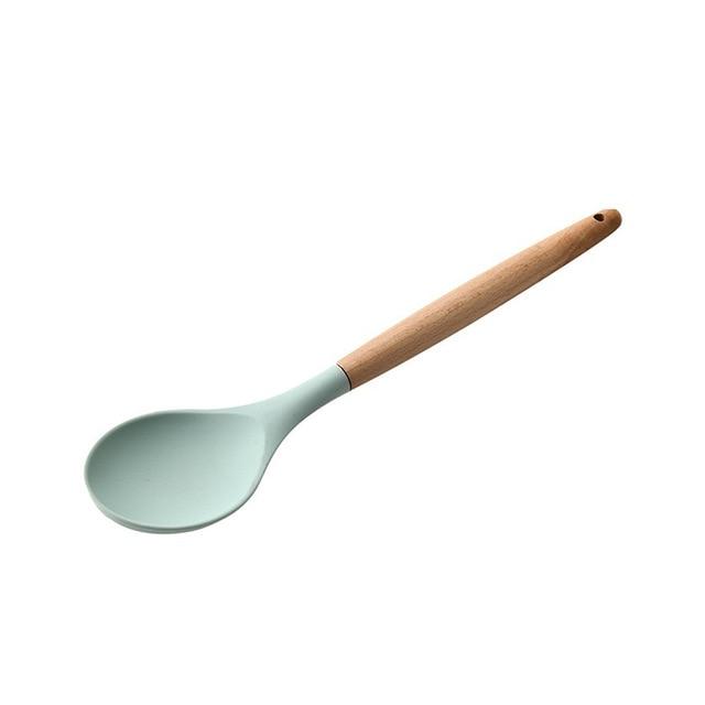 Wood and Silicone Cooking Utensils