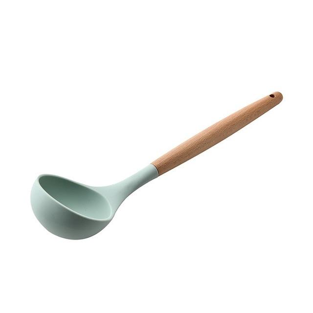 Wood and Silicone Cooking Utensils