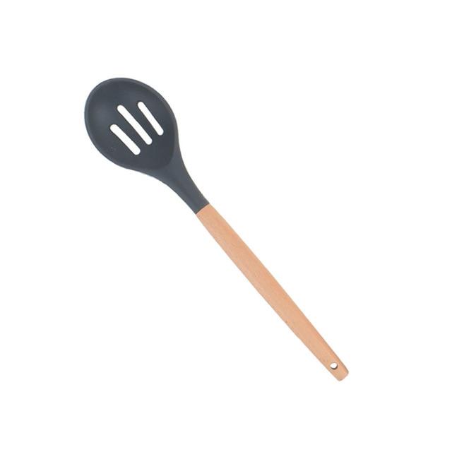 Wood and Silicone Cooking Utensils