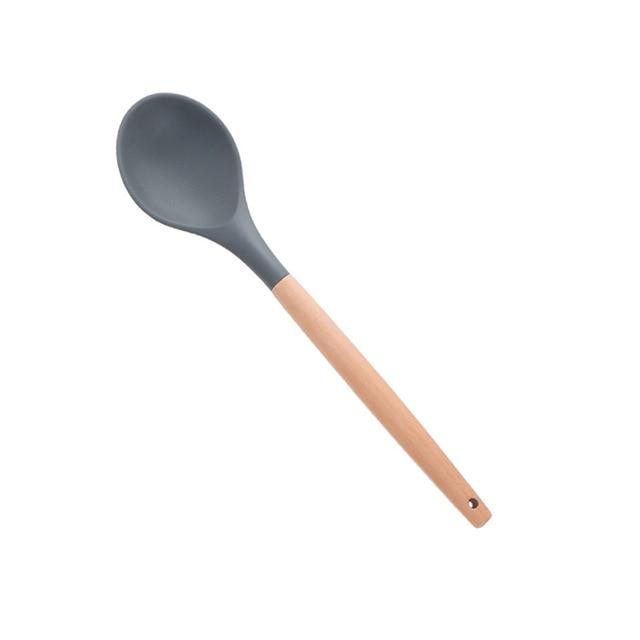 Wood and Silicone Cooking Utensils